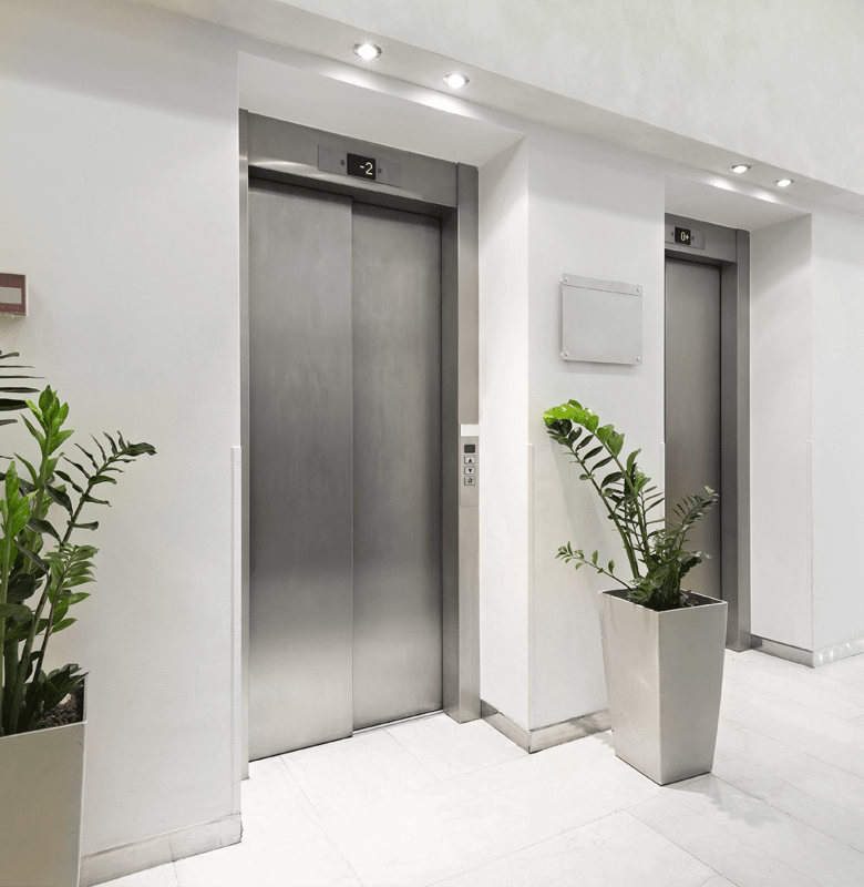 Clean elevator lobby
